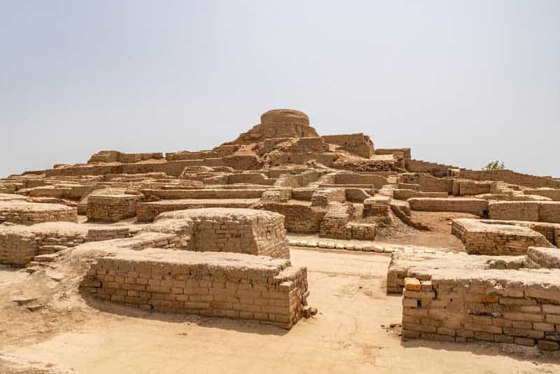 Mohenjo-Daro a settlement built in Pakistan using lime mortars around 2500BCE