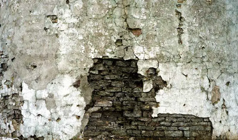 cement damage to a wall